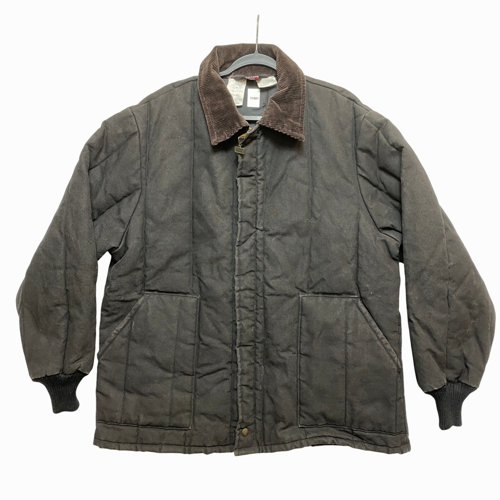 Walls Jacket Mens XL Black Blizzard Pruf Corduroy Collar Quilted Workwear